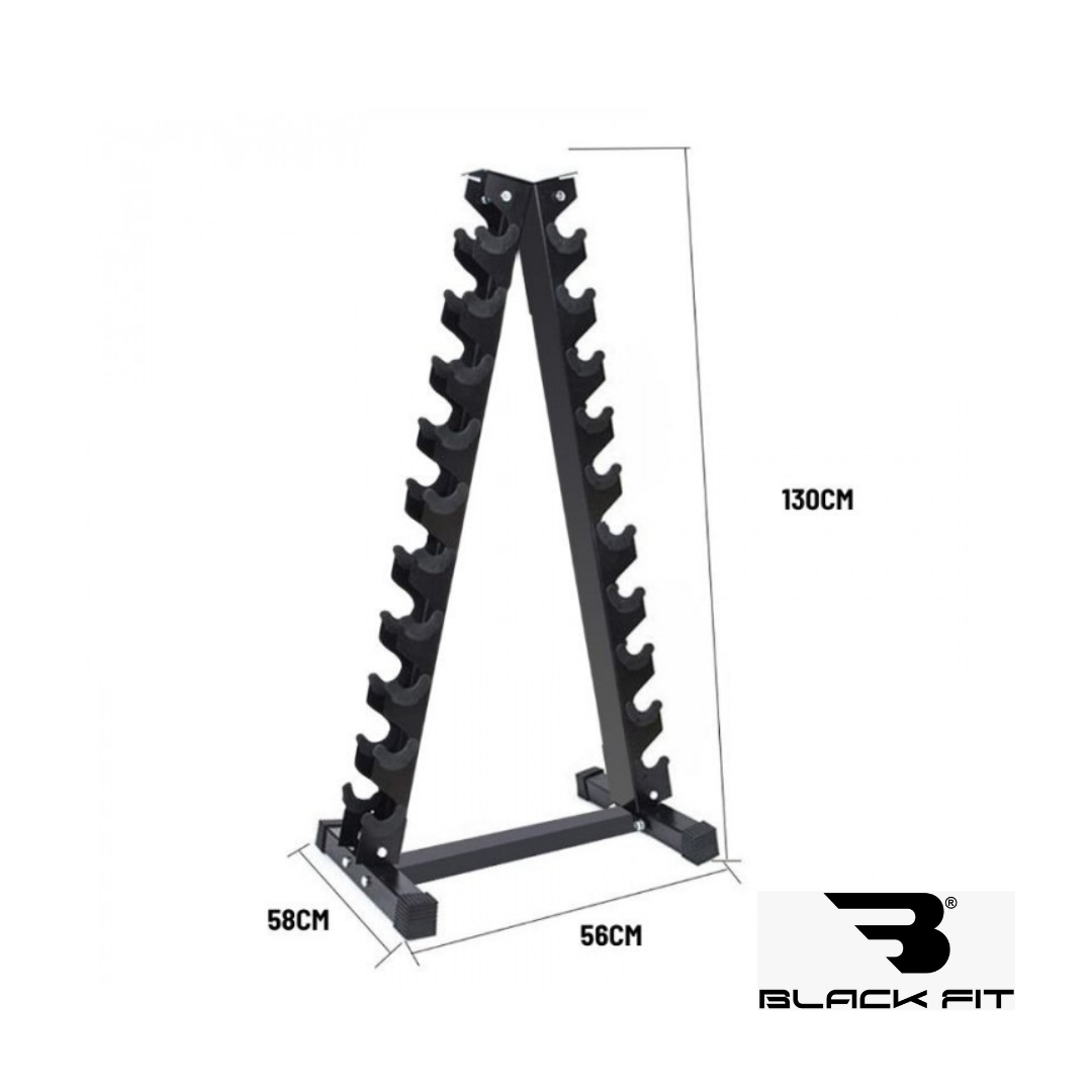 Rack Porta Mancuernas Trianguras de 10 pares